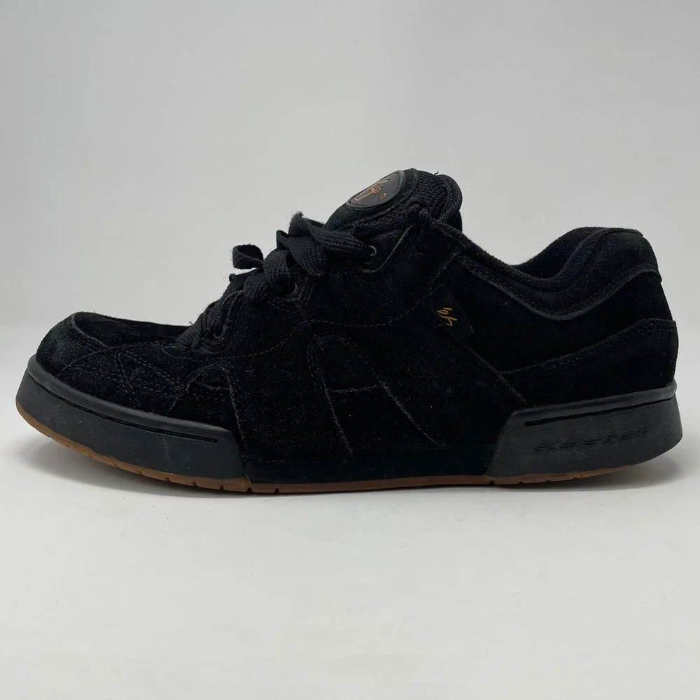 VTG es Eric Koston Skate Shoes Black Gum EK-01 Iconic 2003 Sz 12 Y2K Retro Read